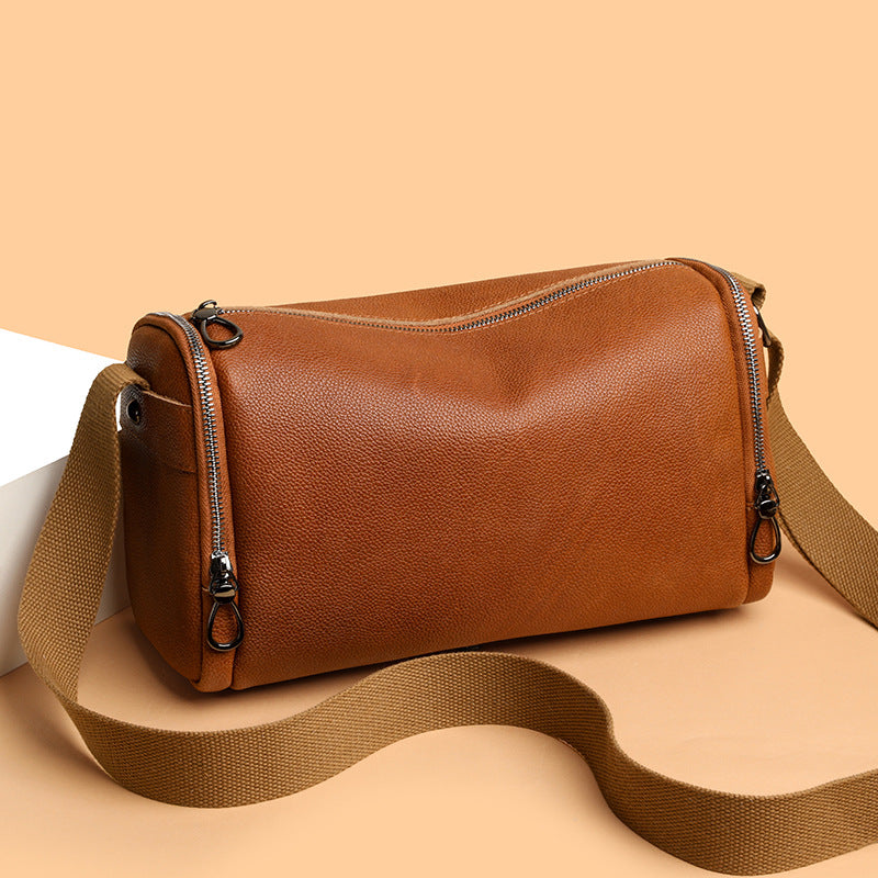 Genuine Leather Crossbody Cowhide Shoulder Large-capacity Multifunctional Bag