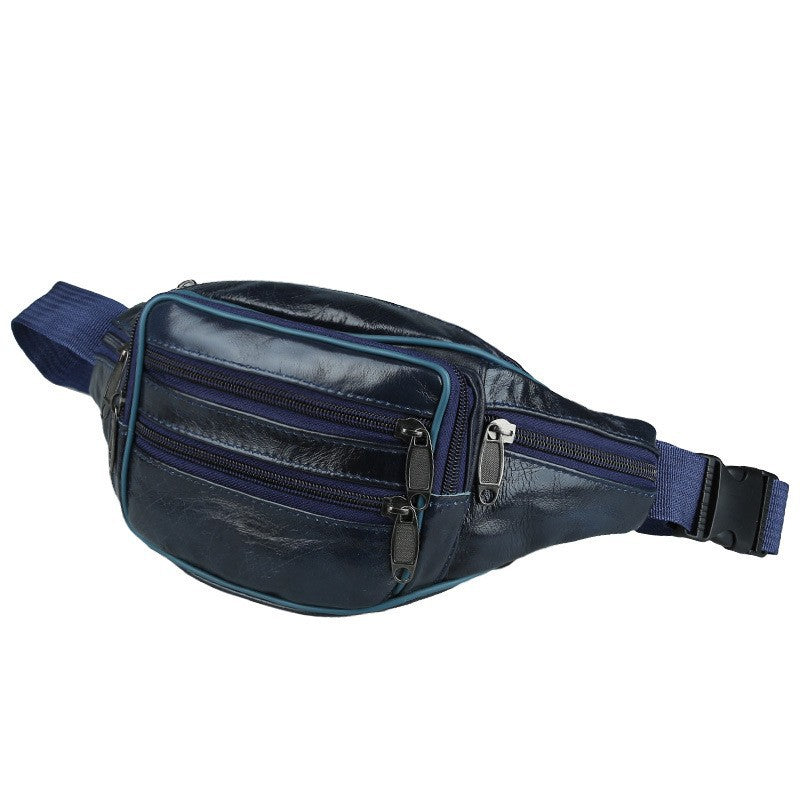 Genuine Leather Men's Outdoor Waist Bag
