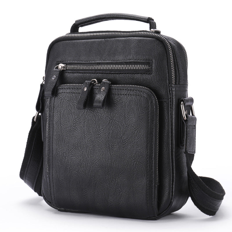 Genuine Leather Shoulder Messenger Bag Vintage Crazy Horse