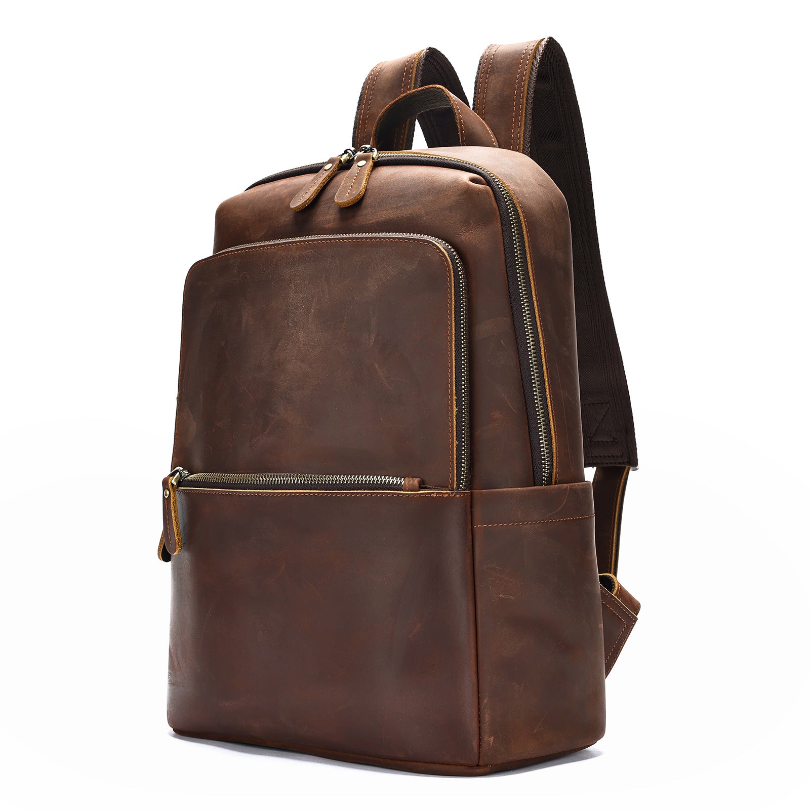 Men's Large Capacity Leather Backpack