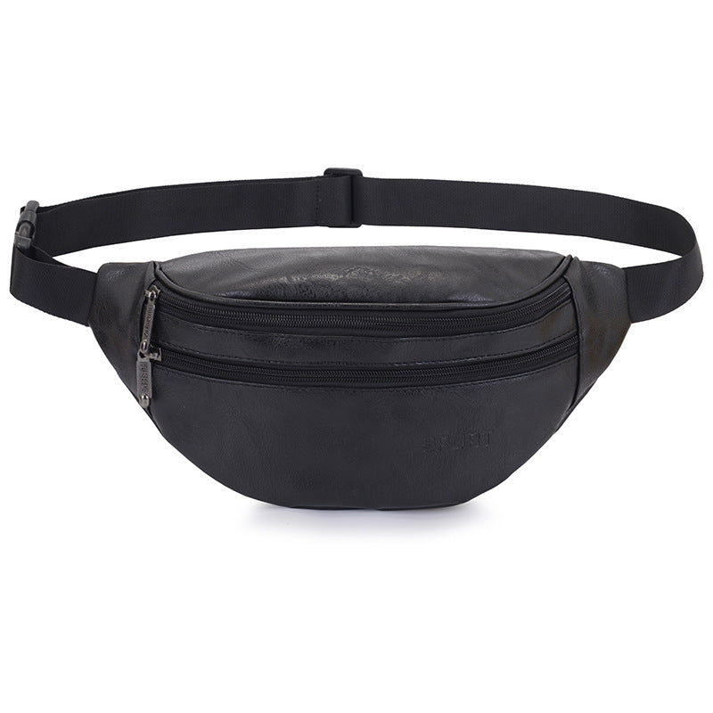 Retro PU Leather Casual Men's Waist Bag